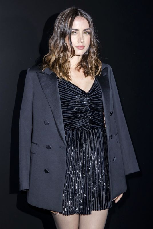 ANA DE ARMAS at Saint Laurent Fashion Show in Paris 02/25/2020