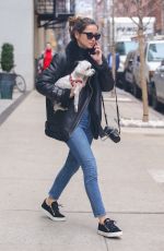 ANA DE ARMAS Out with Her Dog in New York 02/18/2020