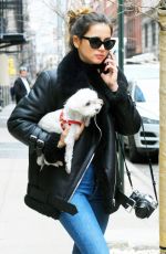 ANA DE ARMAS Out with Her Dog in New York 02/18/2020