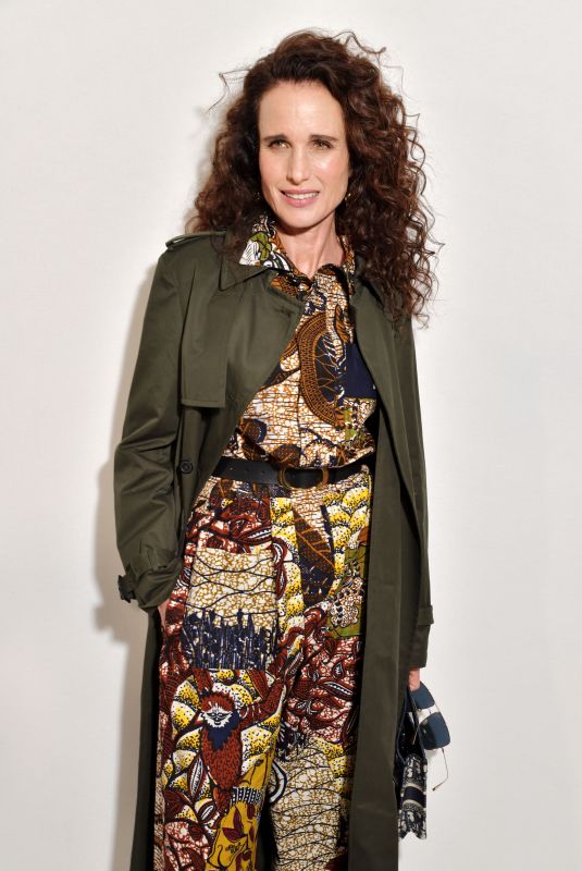 ANDIE MACDOWELL at Christian Dior Show at Paris Fashion Week 02/25/2020