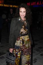 ANDIE MACDOWELL at Christian Dior Show at Paris Fashion Week 02/25/2020