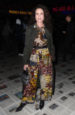 ANDIE MACDOWELL at Christian Dior Show at Paris Fashion Week 02/25/2020