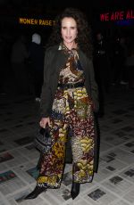 ANDIE MACDOWELL at Christian Dior Show at Paris Fashion Week 02/25/2020
