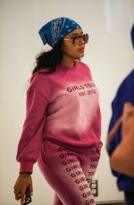 ANGELA SIMMONS at Los Angeles International Airport 02/14/2020