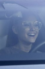 ARIANA GRANDE Driving Out in Los Angeles 02/11/2020
