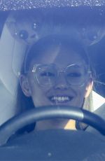 ARIANA GRANDE Driving Out in Los Angeles 02/11/2020