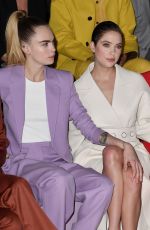 ASHLEY BENSON and CARA DELEVINGNE at Boss Fashion Show in Milan 02/23/2020