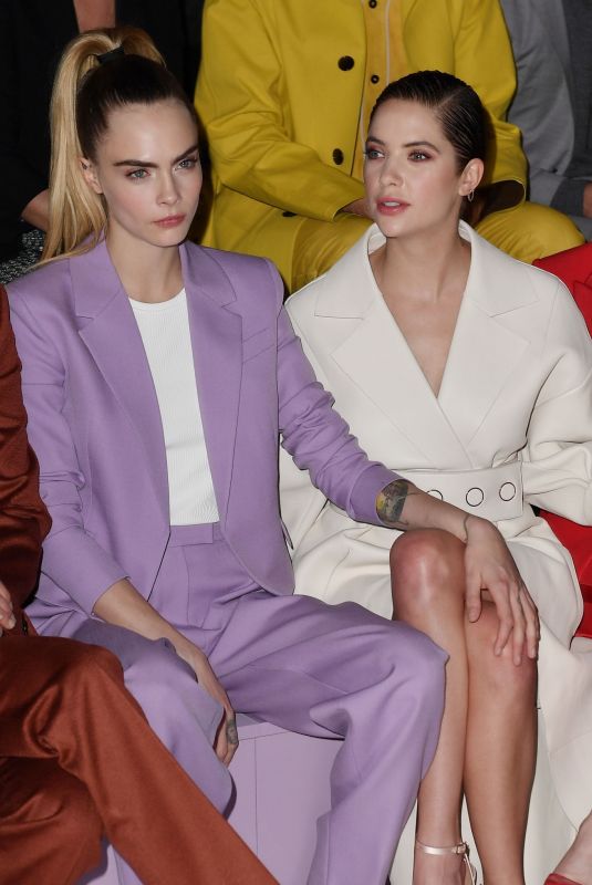 ASHLEY BENSON and CARA DELEVINGNE at Boss Fashion Show in Milan 02/23/2020