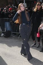 ASHLEY BENSON Arrives at Michael Kors Show at New York Fashion Week 02/12/2020