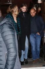 ASHLEY BENSON, CARA DELEVINGNE and KAIA GERBER Leave Hotel Costes in Paris 02/24/2020