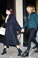 ASHLEY BENSON, CARA DELEVINGNE and KAIA GERBER Leave Hotel Costes in Paris 02/24/2020