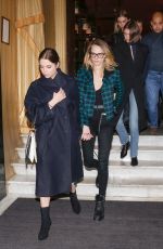 ASHLEY BENSON, CARA DELEVINGNE and KAIA GERBER Leave Hotel Costes in Paris 02/24/2020