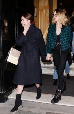 ASHLEY BENSON, CARA DELEVINGNE and KAIA GERBER Leave Hotel Costes in Paris 02/24/2020
