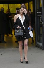 ASHLEY BENSON Leaves Balmain Fashion Show at PFW in Paris 02/28/2020