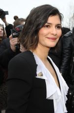 AUDREY TAUTOU Arrives at Balmain Show in Paris 02/28/2020