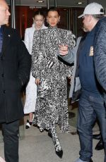 BELLA and GIGI HADID Leaves Harper