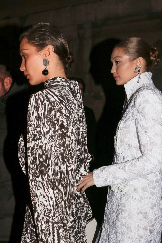 BELLA and GIGI HADID Leaves Harper