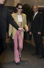 BELLA and GIGI HADID Leaves Her Gotel in Milan 02/22/2020