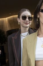 BELLA and GIGI HADID Leaves Her Gotel in Milan 02/22/2020