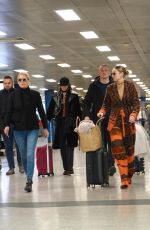 BELLA, GIGI and YOLANDA HADID Leaving Milan after Fashion Week 02/23/2020