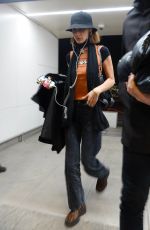 BELLA, GIGI and YOLANDA HADID Leaving Milan after Fashion Week 02/23/2020