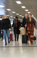 BELLA, GIGI and YOLANDA HADID Leaving Milan after Fashion Week 02/23/2020