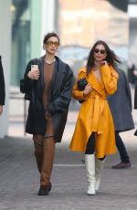 BELLA HADID and EMILY RATAJKOWSKI Arrives at Fondazione Prada Exhibition in Milan 02/23/2020