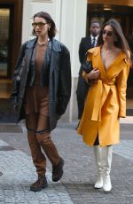 BELLA HADID and EMILY RATAJKOWSKI Arrives at Fondazione Prada Exhibition in Milan 02/23/2020