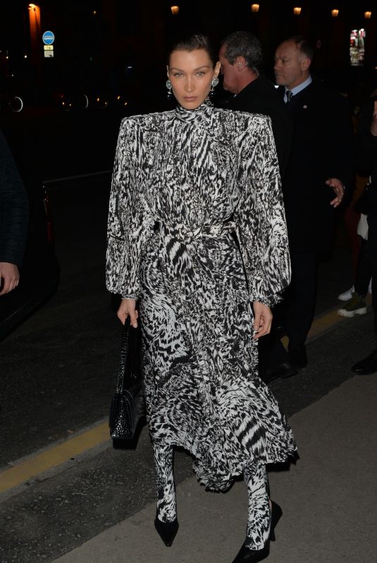 BELLA HADID Arrives at Harper’s Bazaar Gala in Paris 02/26/2020
