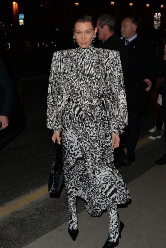 BELLA HADID Arrives at Harper