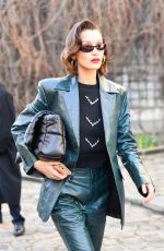 BELLA HADID Arrives at Lanvin Show at Paris Fashion Week 02/26/2020