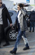 BELLA HADID Arrives at Max Mara Headquarters in Milan 02/19/2020