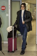 BELLA HADID Arrives at Max Mara Headquarters in Milan 02/19/2020