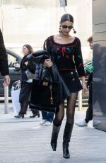 BELLA HADID Arrives at Versace Fashion Show at MFW in Milan 02/21/2020