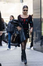 BELLA HADID Arrives at Versace Fashion Show at MFW in Milan 02/21/2020