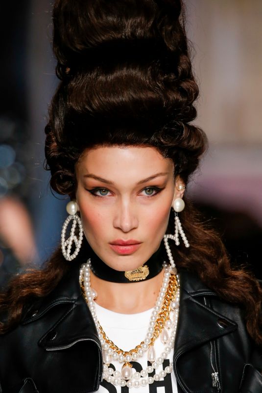 BELLA HADID at Moschino Runway Show at Milan Fashion Week 02/20/2020