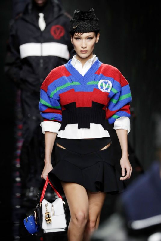 BELLA HADID at Versace Runway Show at Milan Fashion Week 02/21/2020
