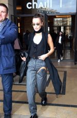 BELLA HADID Leaves Haider Ackermann Fashion Show at PFW in Paris 02/29/2020