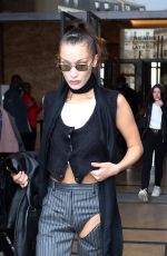 BELLA HADID Leaves Haider Ackermann Fashion Show at PFW in Paris 02/29/2020