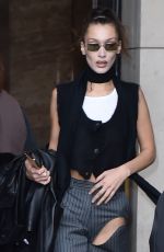 BELLA HADID Leaves Haider Ackermann Fashion Show at PFW in Paris 02/29/2020