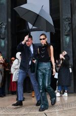 BELLA HADID Leaves Mugler Fashion Show at PFW in Paris 02/26/2020