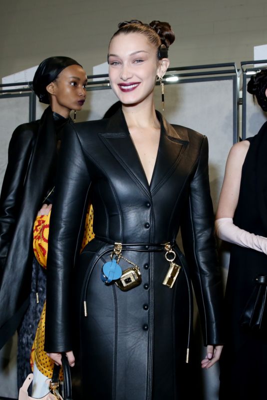 BELLA HADID on the Backstage of Fendi Fashion Show in Milan 02/20/2020