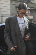 BELLA HADID Out in Milan 02/21/2020