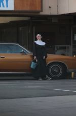 BELLA THORNE Dressed as a Nun in New Project Upcoming Movie in Los Angeles 02/17/2020