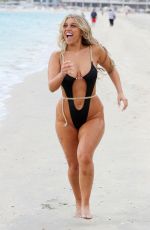 BETHAN KERSHAW in Swimsuit at a Pool in Dubai 02/17/2020