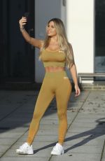 BIANCA GASCOIGNE in Tights Working Out in Essex 02/26/2020