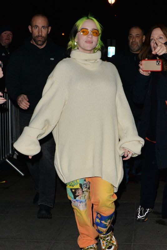 BILLIE EILISH Arrives at BBC Studios in London 02/19/2020