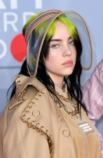 BILLIE EILISH at Brit Awards 2020 in London 02/18/2020