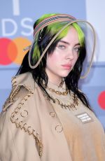 BILLIE EILISH at Brit Awards 2020 in London 02/18/2020