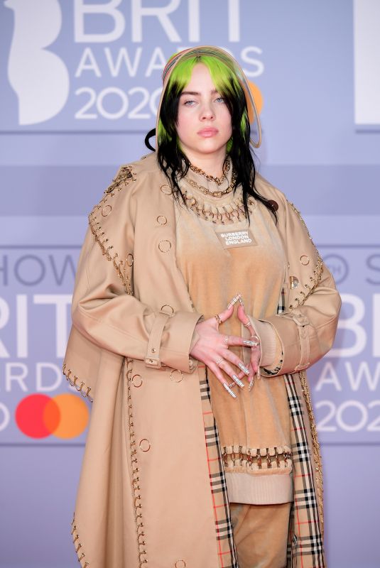 BILLIE EILISH at Brit Awards 2020 in London 02/18/2020